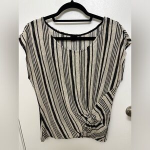 W5 Twisted Front Striped Shirt, Size L